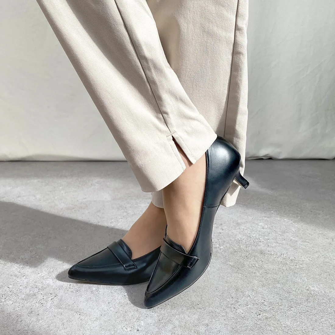 10% OFF: 2024SSBI: Loafer Style Pumps (5725) Black