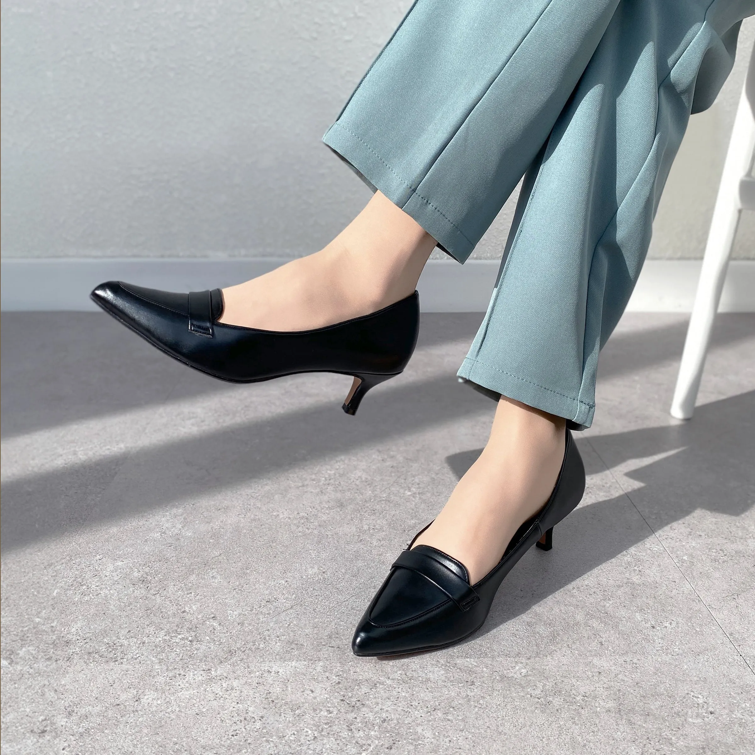 10% OFF: 2024SSBI: Loafer Style Pumps (5725) Black