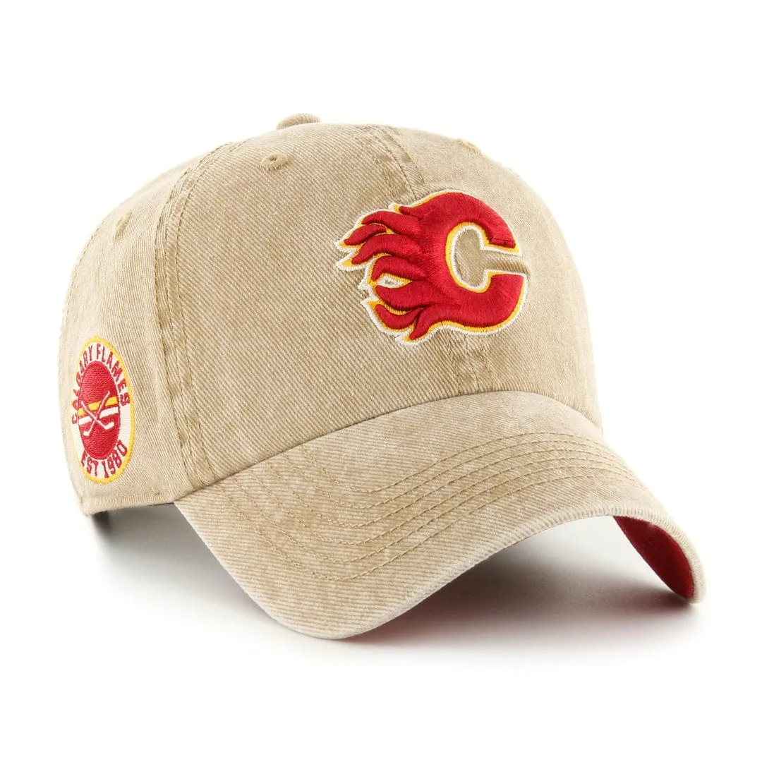 47 Brand NHL Earldor Clean Up Adjustable Hat - Calgary Flames
