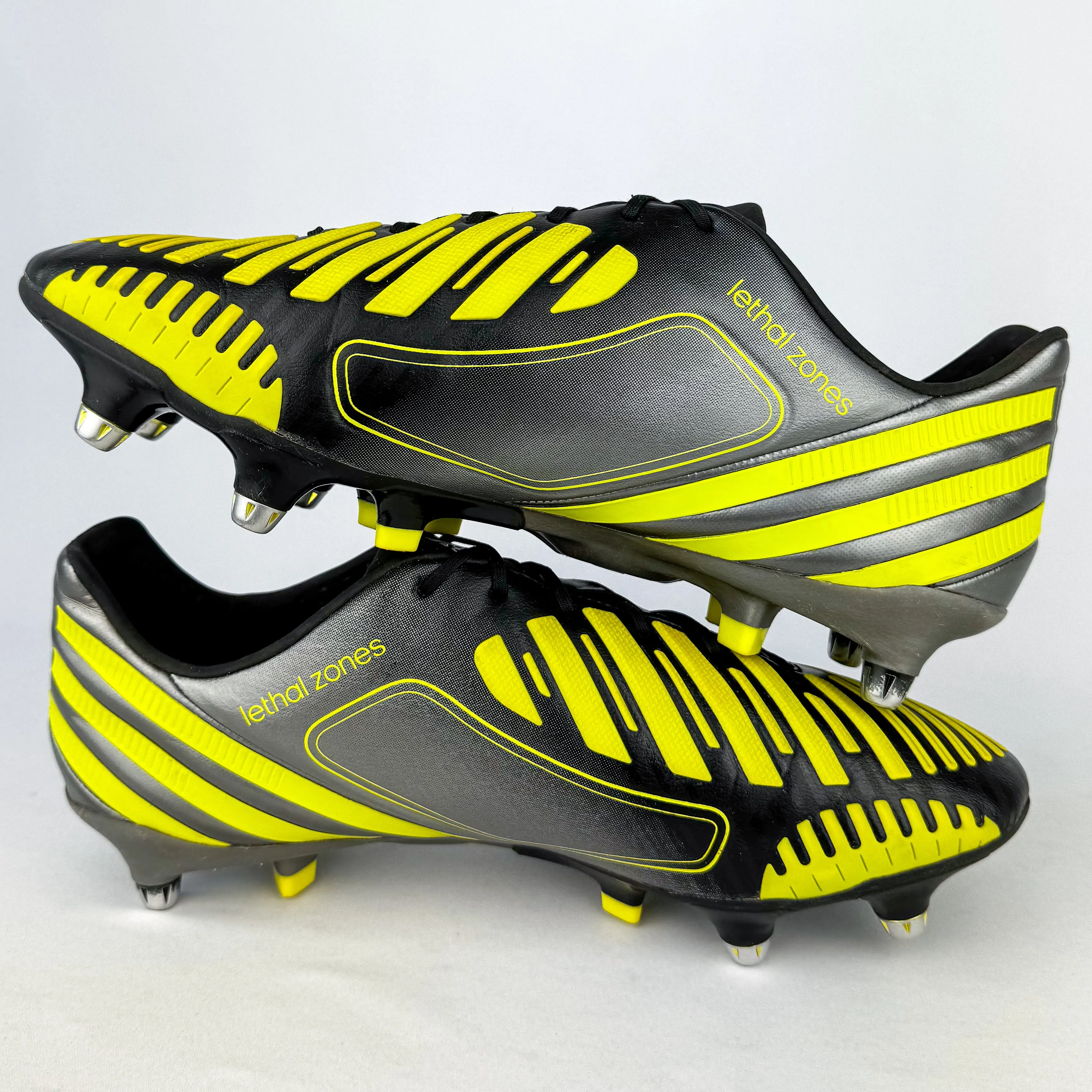 Adidas Predator LZ SG - Black/Lime Yellow/Metallic *Pre-Owned*