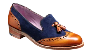 Amber - Cedar Calf / Blue Suede