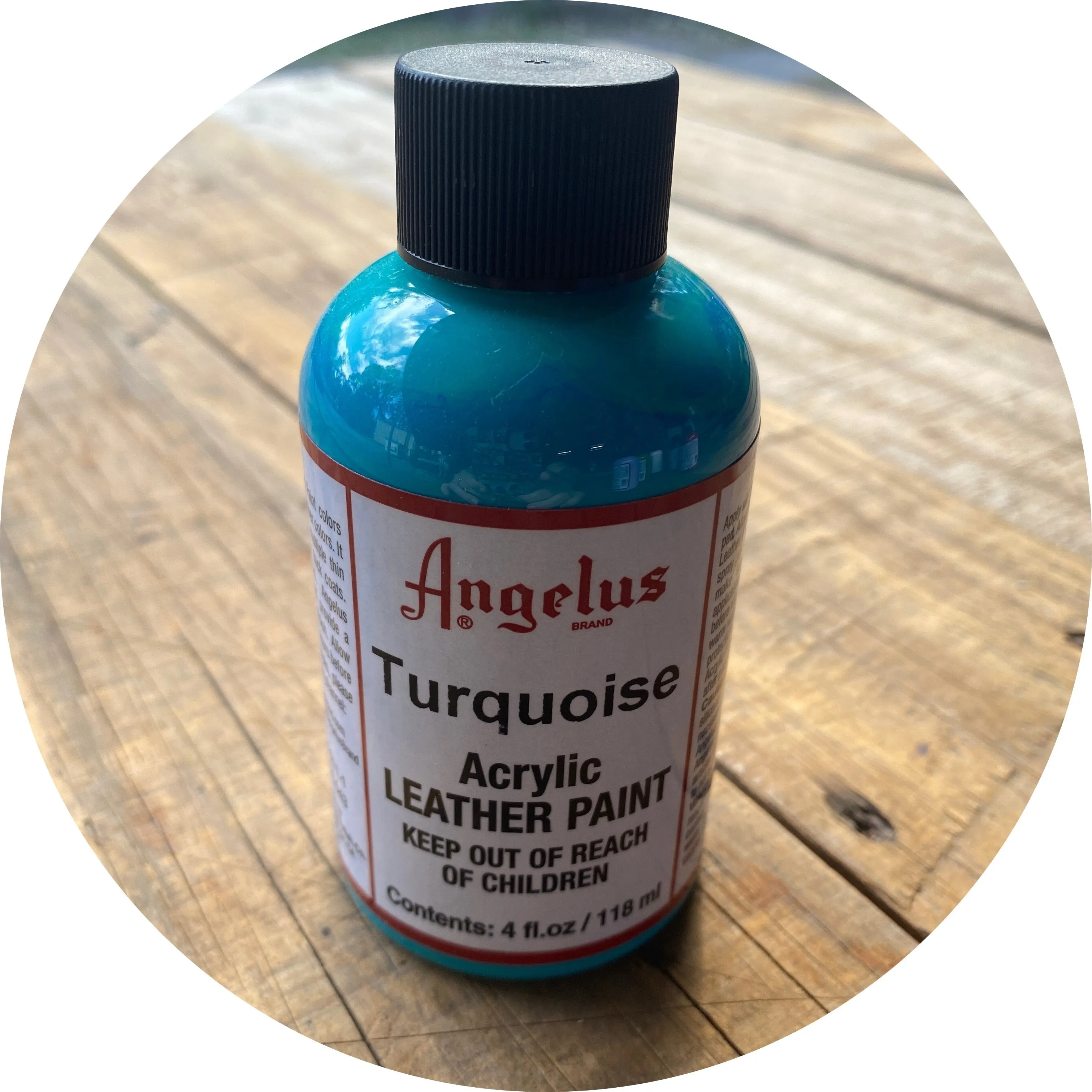 Angelus acrylic leather paint - 118ml bottles