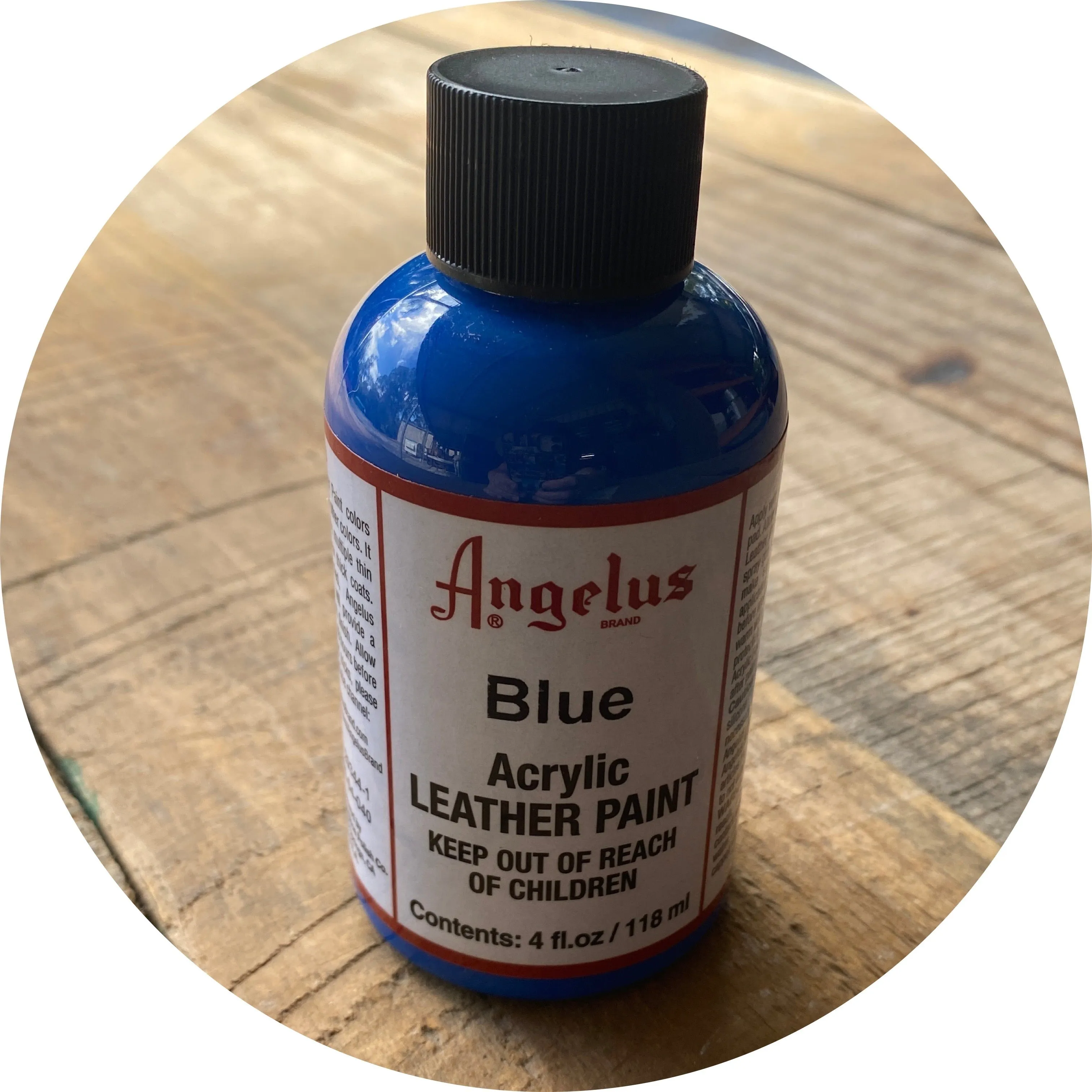 Angelus acrylic leather paint - 118ml bottles
