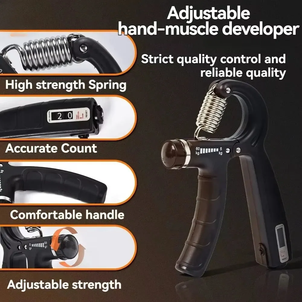 ANYFIT Hand Gripper Adjustable Strengthener Forearm and Finger Trainer for Muscle Recovery Fitness