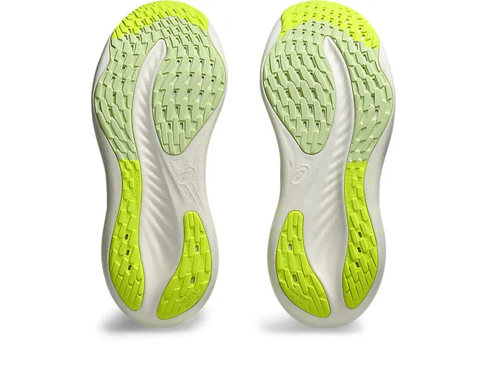 Asics Gel Nimbus 26 (B Width) - Light Celadon/Safety Yellow (Womens)