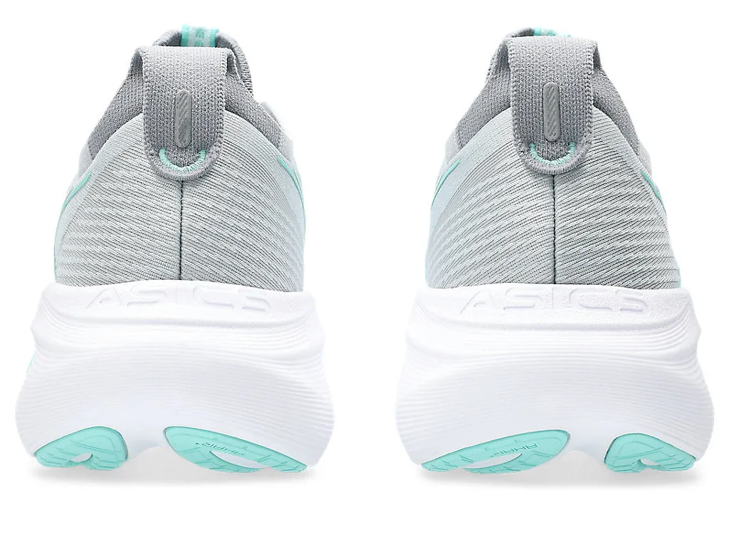 Asics Womens Gel Nimbus 27 Wide - Piedmont Grey/Illuminate Mint (1012B752-020)