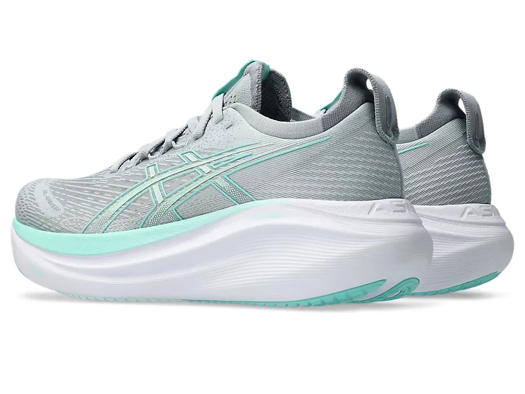 Asics Womens Gel Nimbus 27 Wide - Piedmont Grey/Illuminate Mint (1012B752-020)