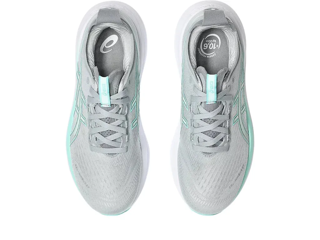 Asics Womens Gel Nimbus 27 Wide - Piedmont Grey/Illuminate Mint (1012B752-020)