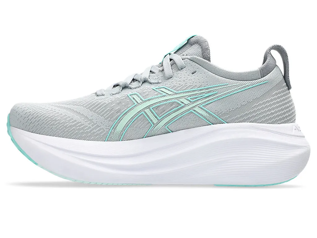 Asics Womens Gel Nimbus 27 Wide - Piedmont Grey/Illuminate Mint (1012B752-020)