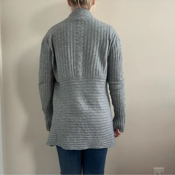 Autumn Cashmere Cable Knit Rib Drape Cardigan Knit