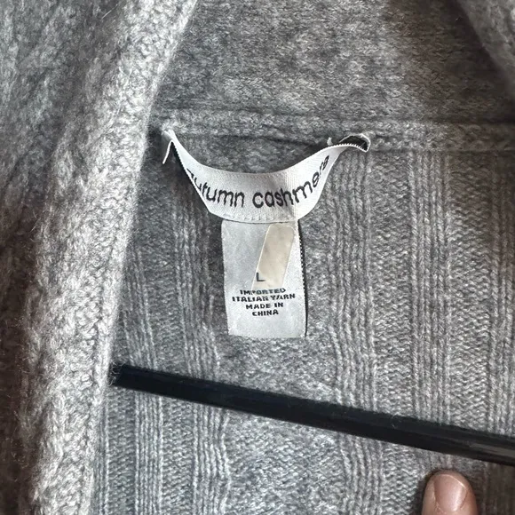 Autumn Cashmere Cable Knit Rib Drape Cardigan Knit