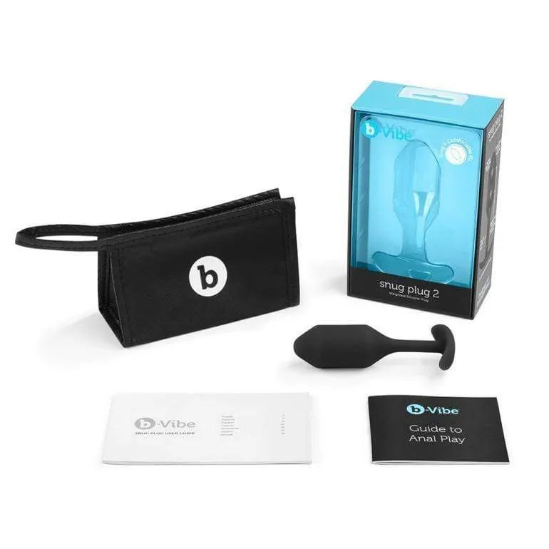 B-vibe Snug Plug 2 Weighted Silicone Butt Plug - 114 grams