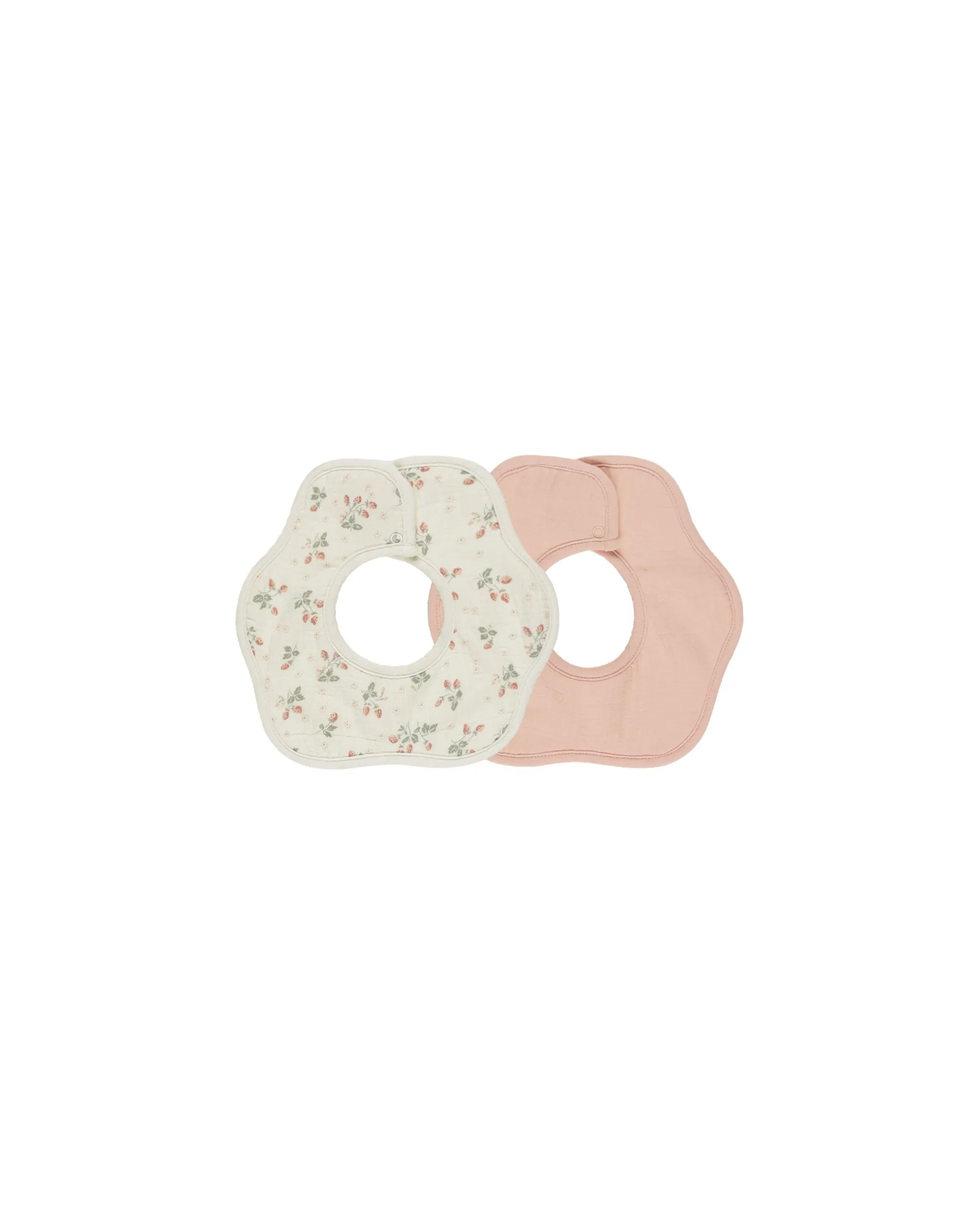 Baby Girl Bib | Flower Bib Set- Strawberries and Melon | Quincy Mae