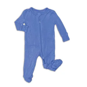 Bamboo Zip Up Footies - Ocean
