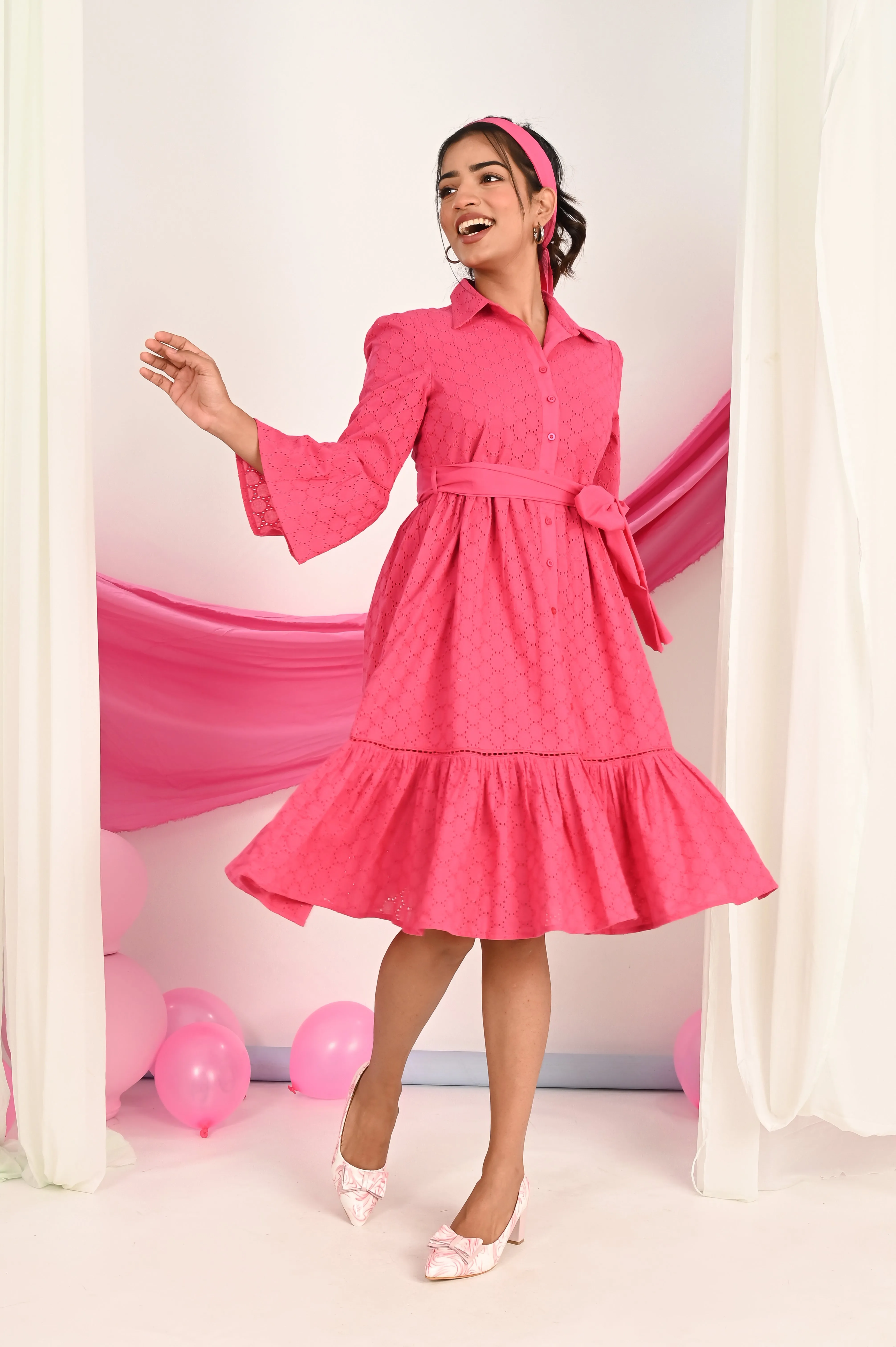 Barbie Pink Midi Bliss Dress