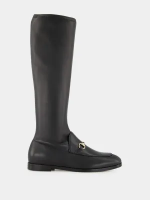 Black Jordaan Stretch Leather Boot
