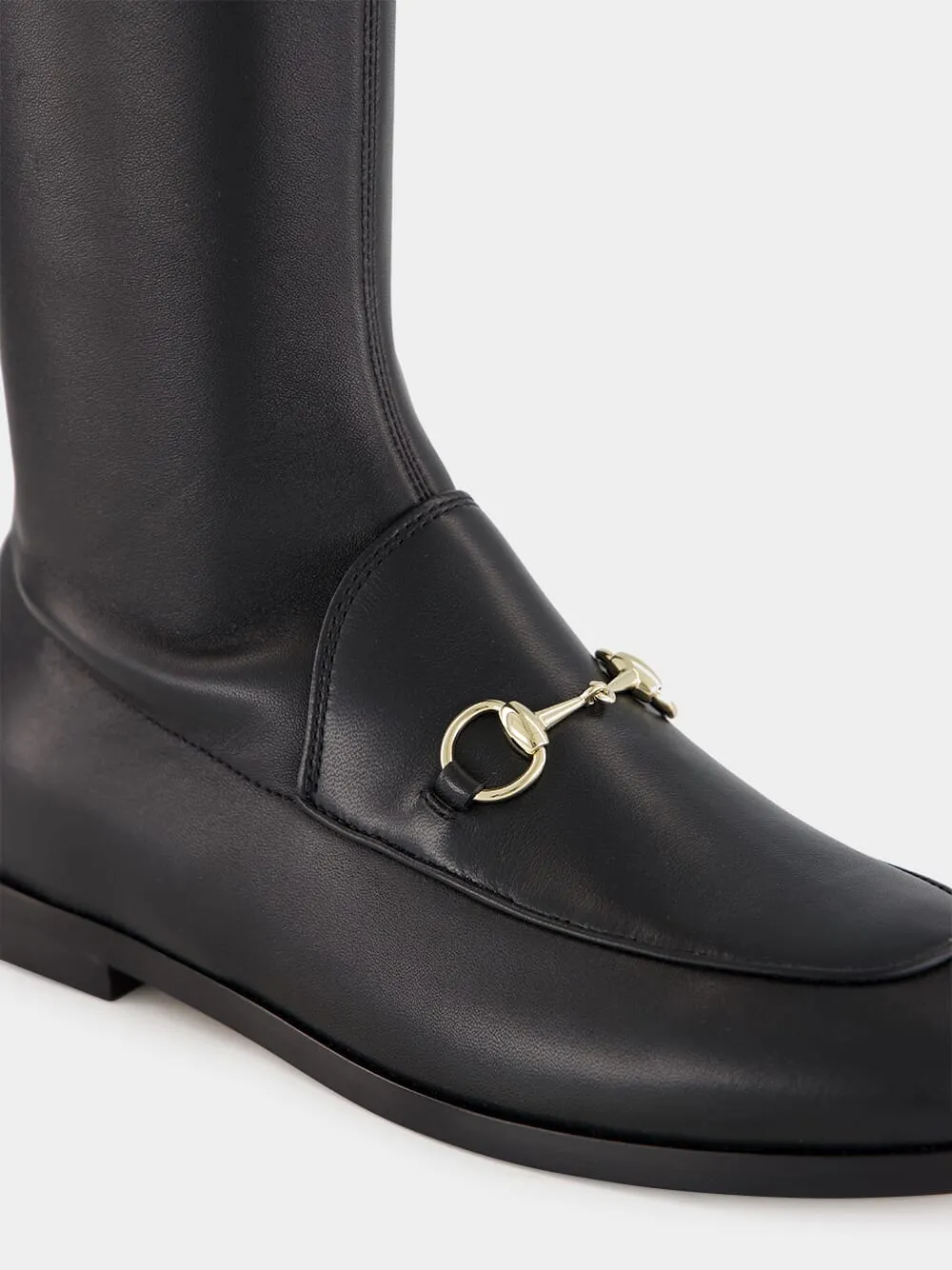 Black Jordaan Stretch Leather Boot