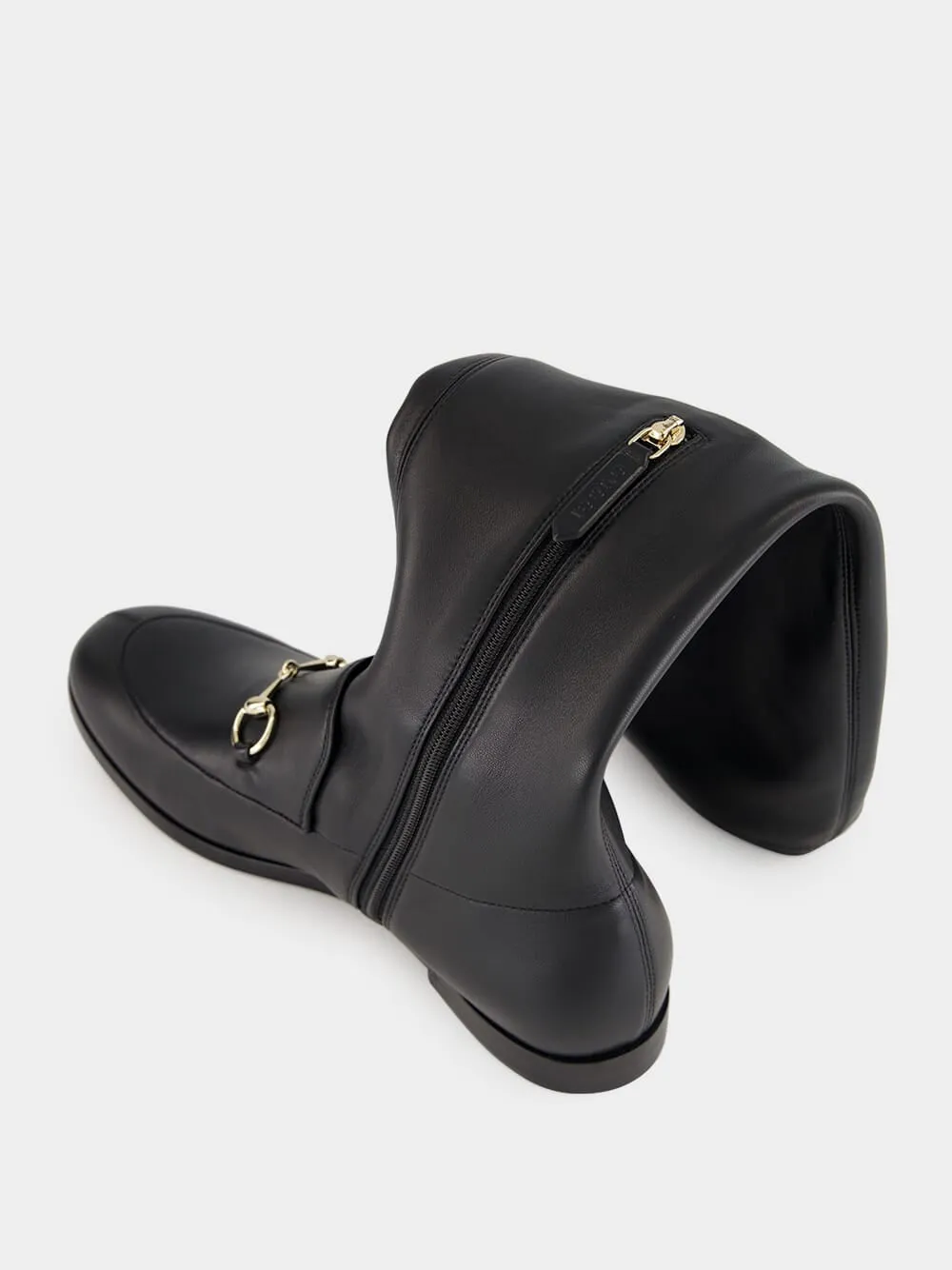 Black Jordaan Stretch Leather Boot