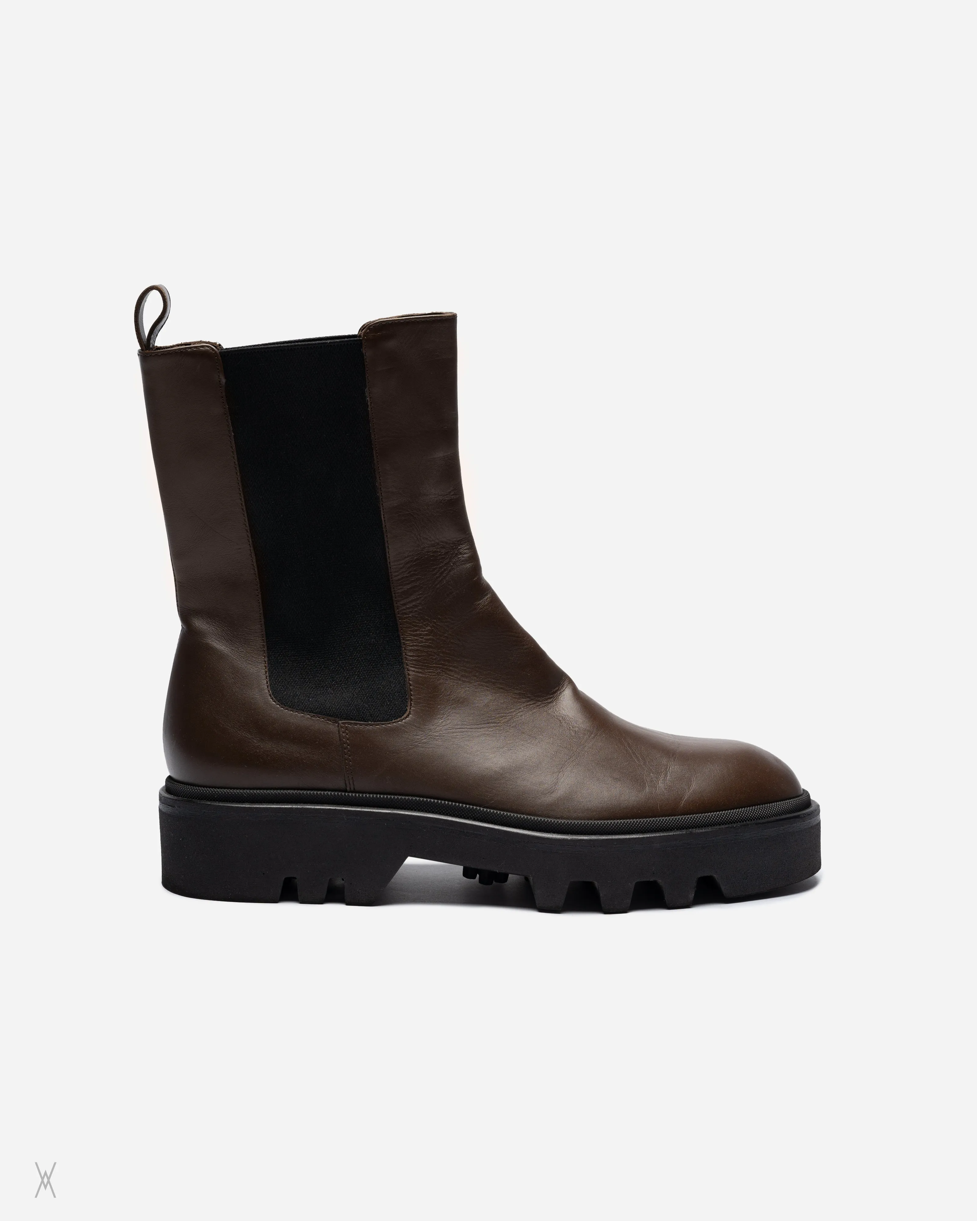 Brown Smooth Leather Boots