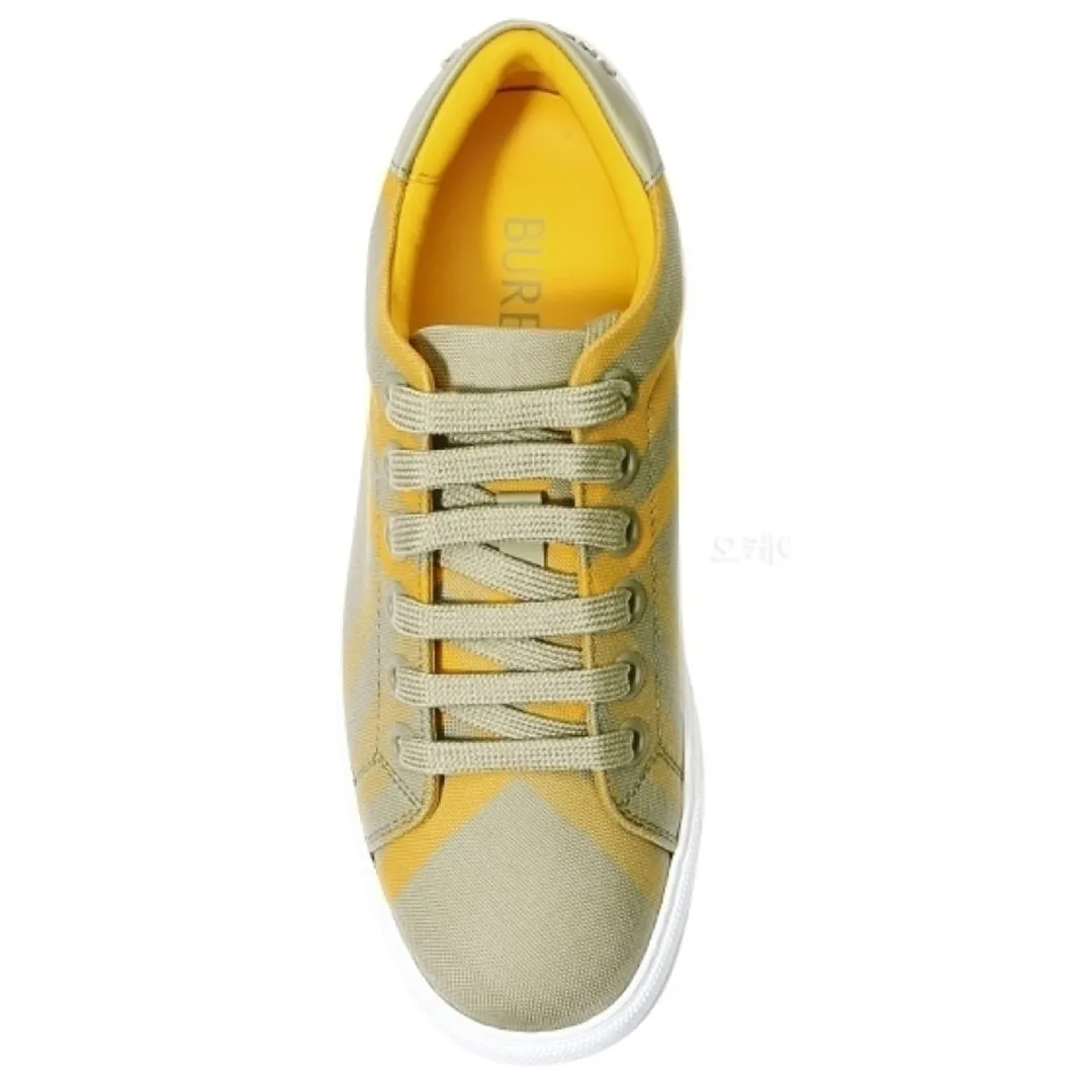 Burberry 8077381 Burberry Albridge Lace Up Sneakers Hunter Ip Check Beige Trainers Womens