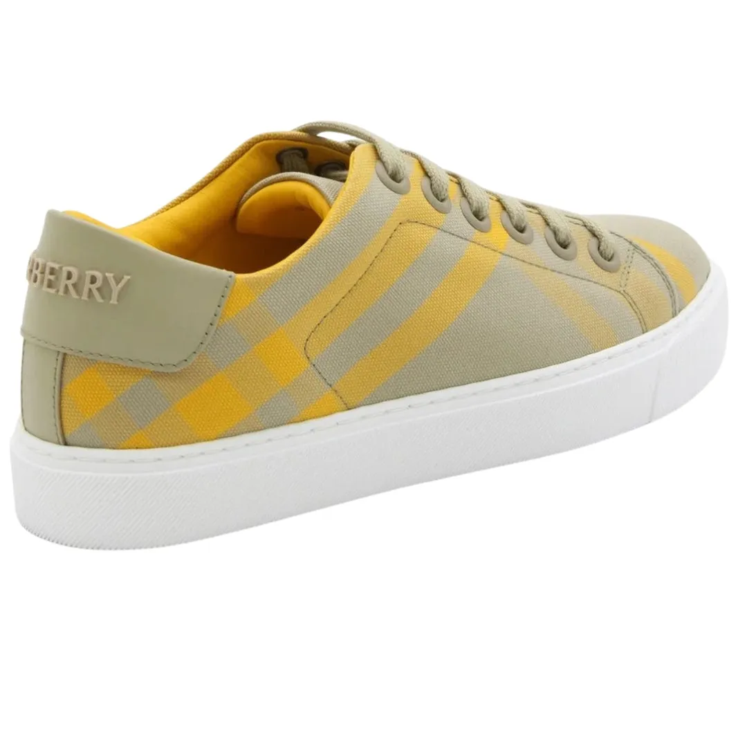 Burberry 8077381 Burberry Albridge Lace Up Sneakers Hunter Ip Check Beige Trainers Womens