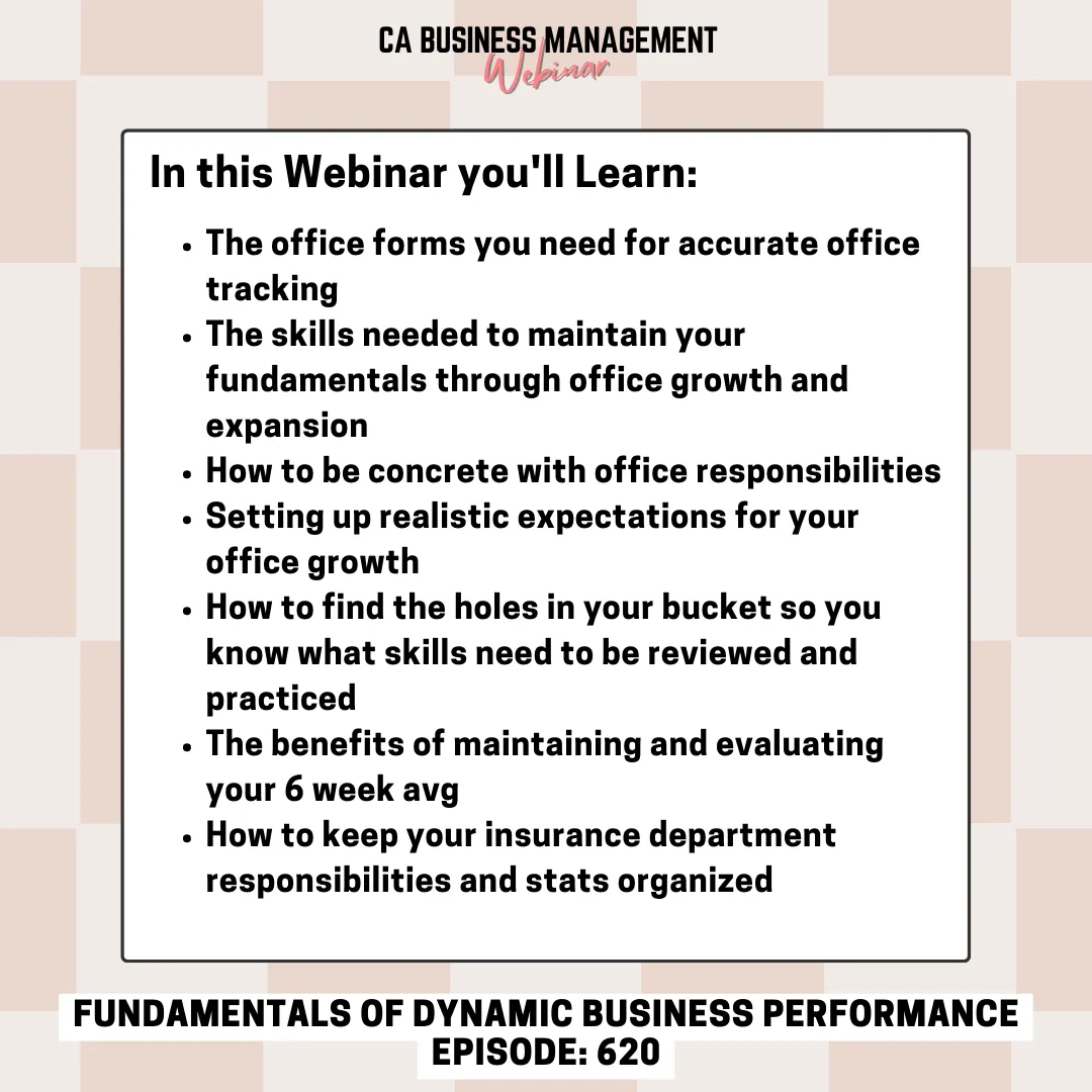 CA WEBINAR: Fundamentals of Dynamic Business Performance