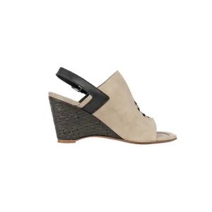 Camoscio Vintage wedge sandals in Beige
