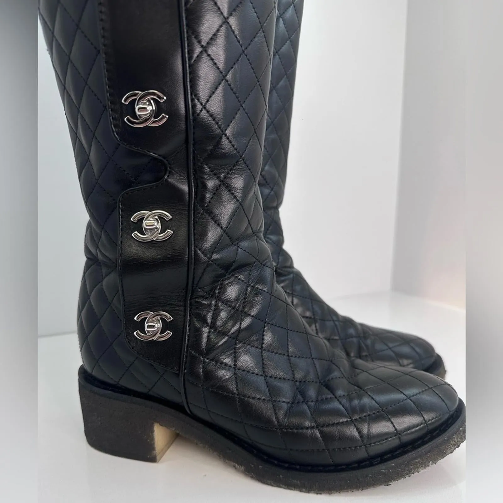 Chanel Knee Size Boots