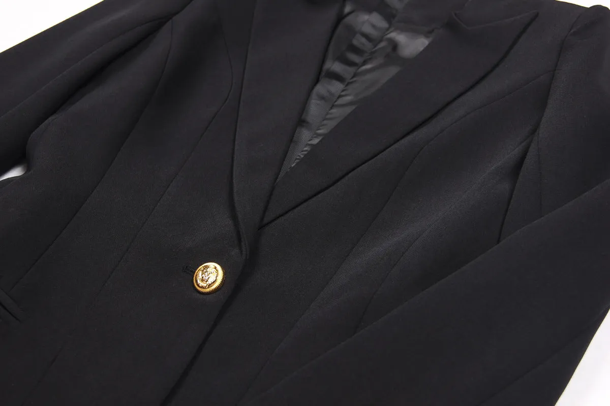 Charlotte Peak Lapel Blazer Dress