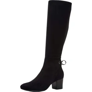 Charter Club Women's Jaccque Tall Stretch Boots, Black Smooth, Size 10.0