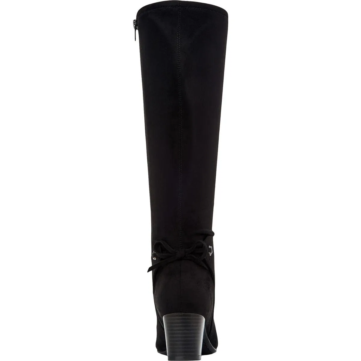 Charter Club Women's Jaccque Tall Stretch Boots, Black Smooth, Size 10.0