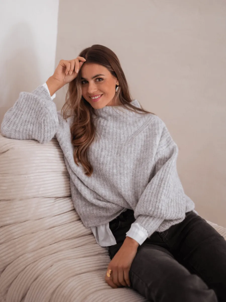 Chester Knit Jumper Grey