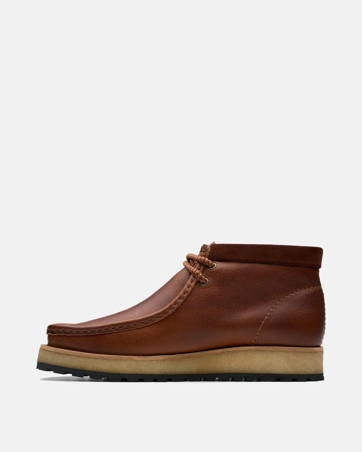 CLARKS ORIGINALS MENS WALLABEE SCOUT BOOTS DARK TAN LEATHER