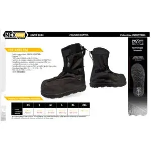 COUVRE BOTTE NEXGRIP ISOLÉ ICE SHELTER AVEC CRAMPONS
