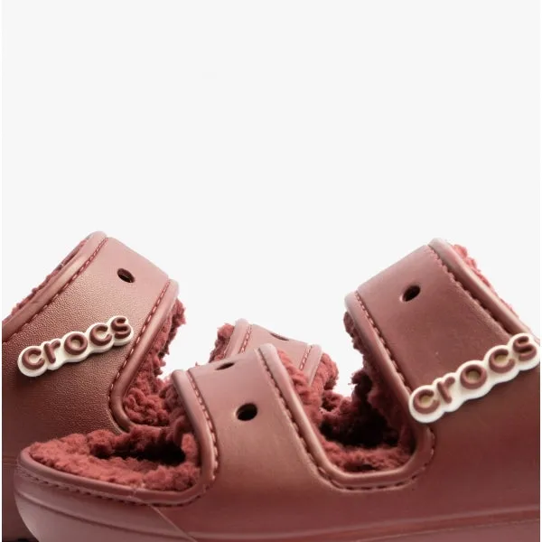 Crocs 207446-612 CLASSIC COZZZY Womens Sliders Garnet