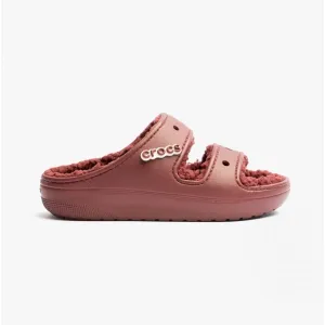 Crocs 207446-612 CLASSIC COZZZY Womens Sliders Garnet
