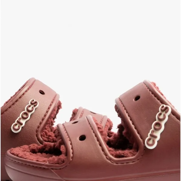 Crocs 207446-612 CLASSIC COZZZY Womens Sliders Garnet