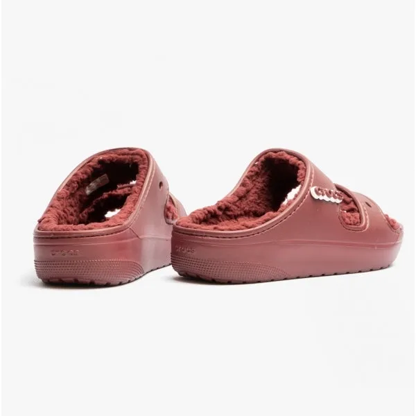 Crocs 207446-612 CLASSIC COZZZY Womens Sliders Garnet