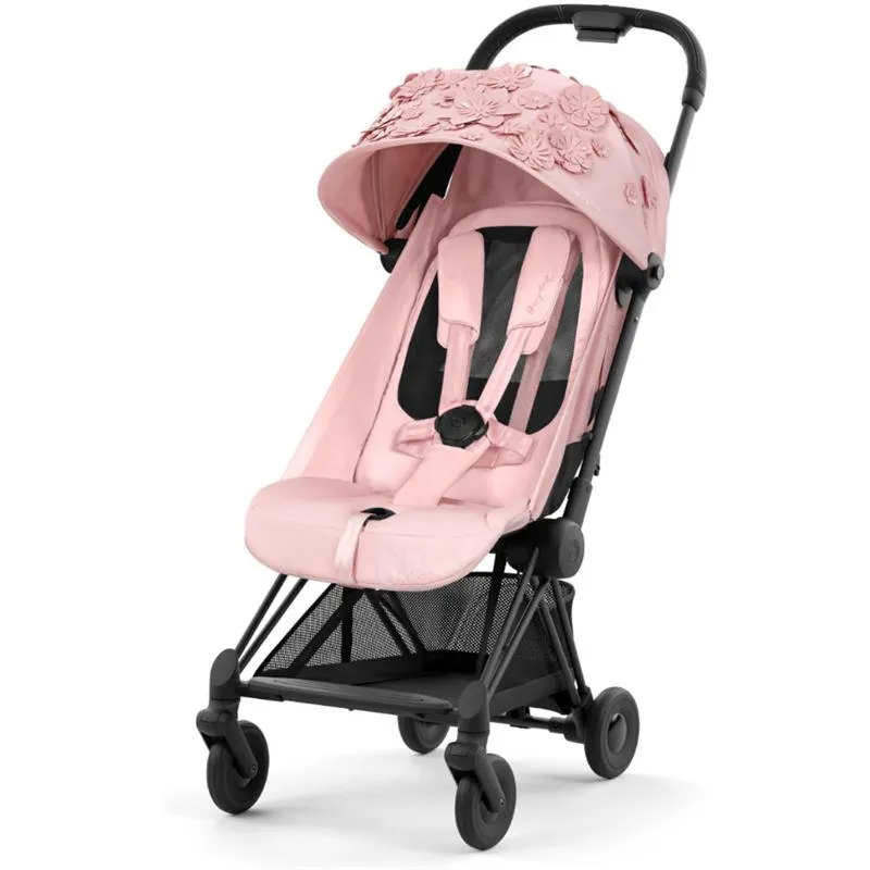 Cybex - Coya Compact Lightweight Stroller, Simply Flowers Pale Blush