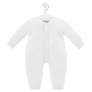Dandelion Scallop Knitted Onesie - White