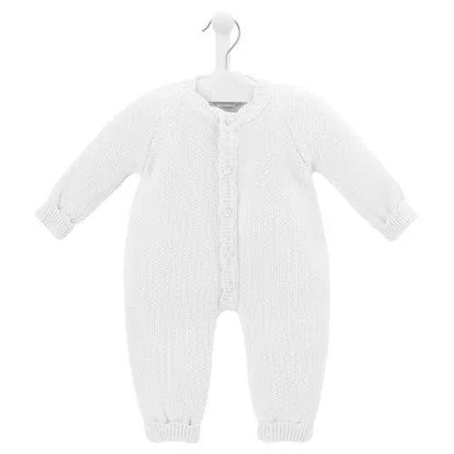 Dandelion Scallop Knitted Onesie - White