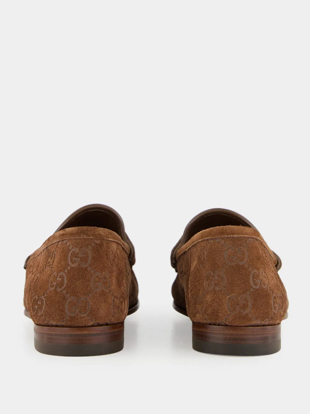 Dark Brown GG Suede Horsebit Loafer