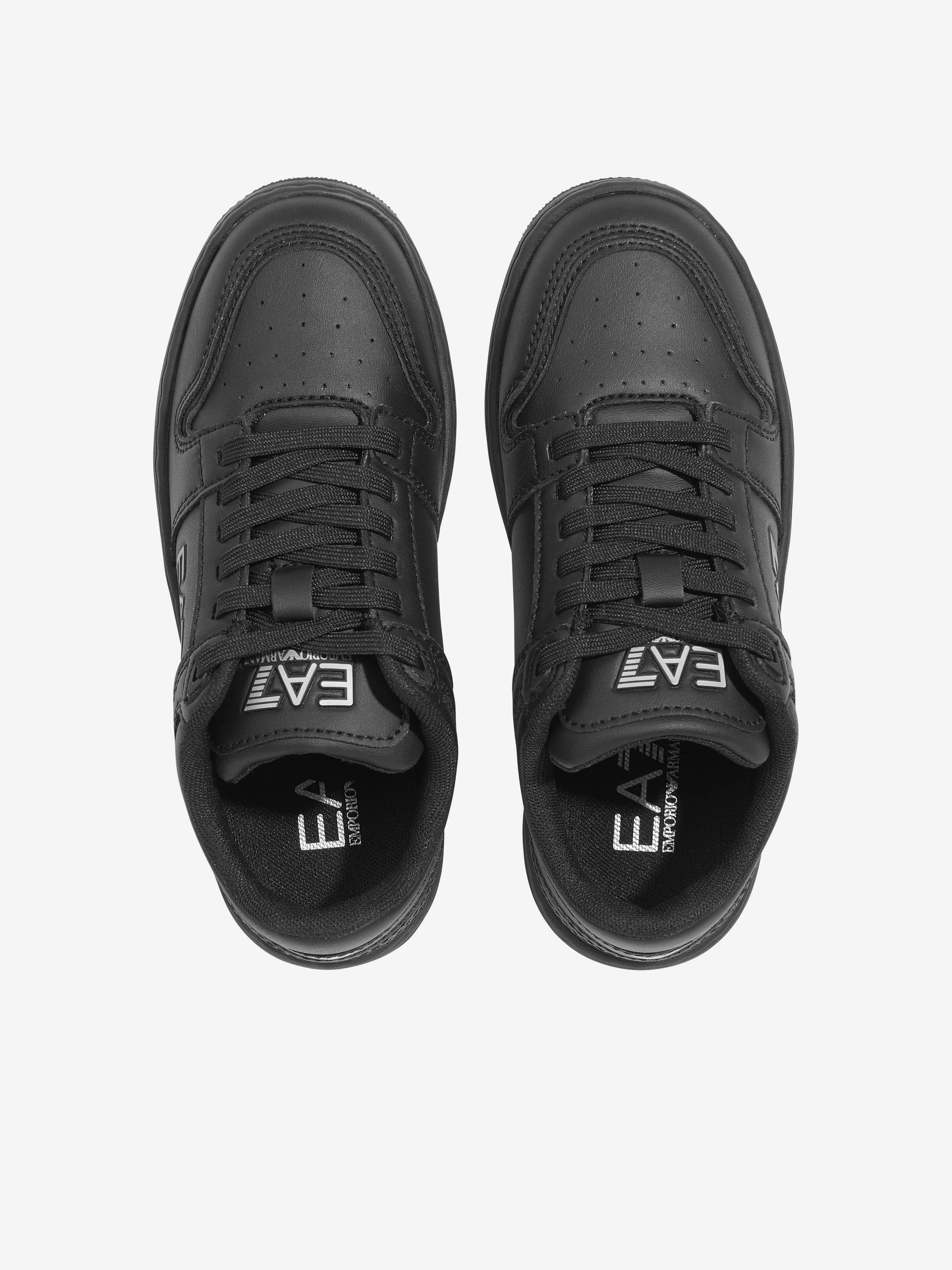 EA7 Emporio Armani Kids Logo Trainers in Black