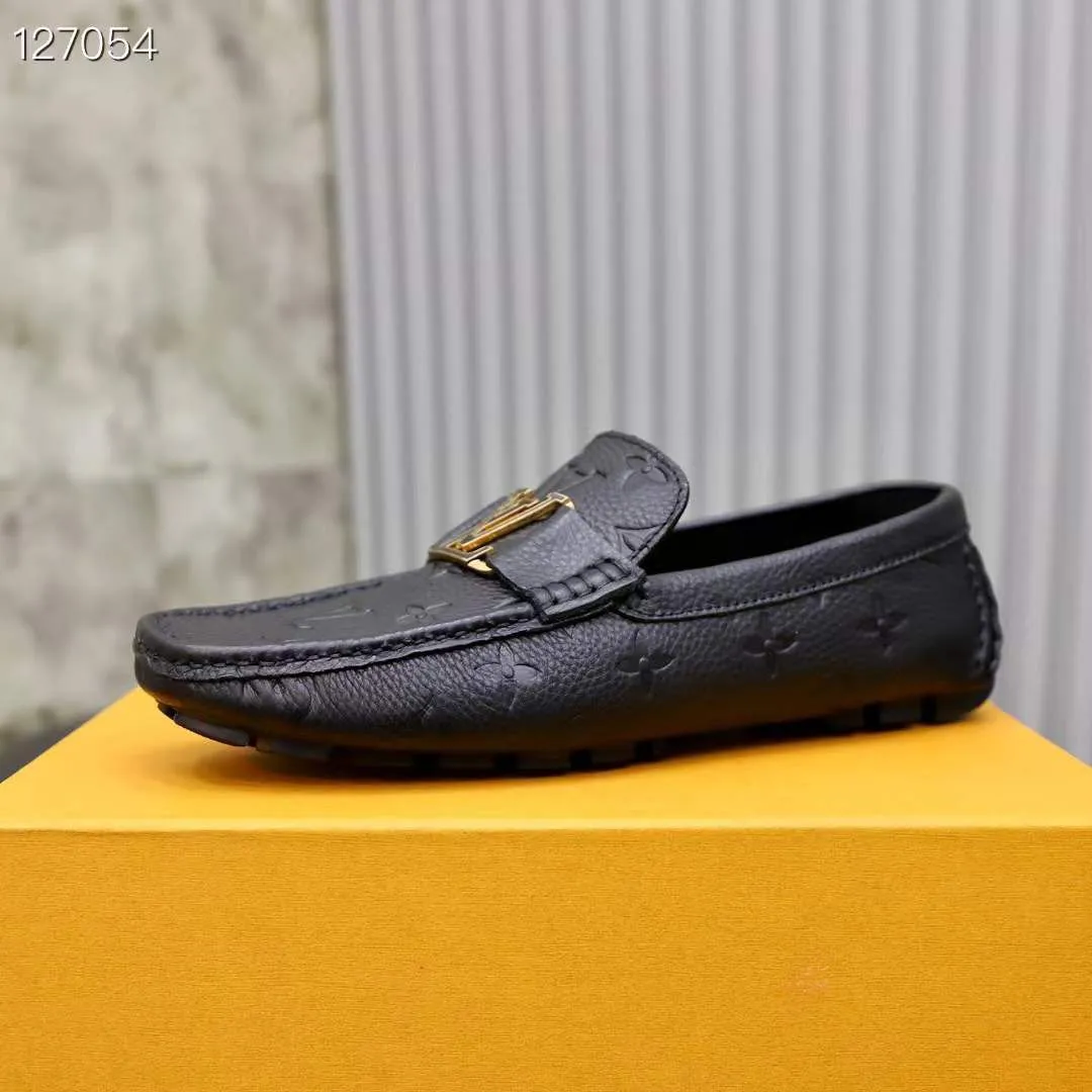 Elegant and Stylish  Branded Black Monogram Logo Loafers