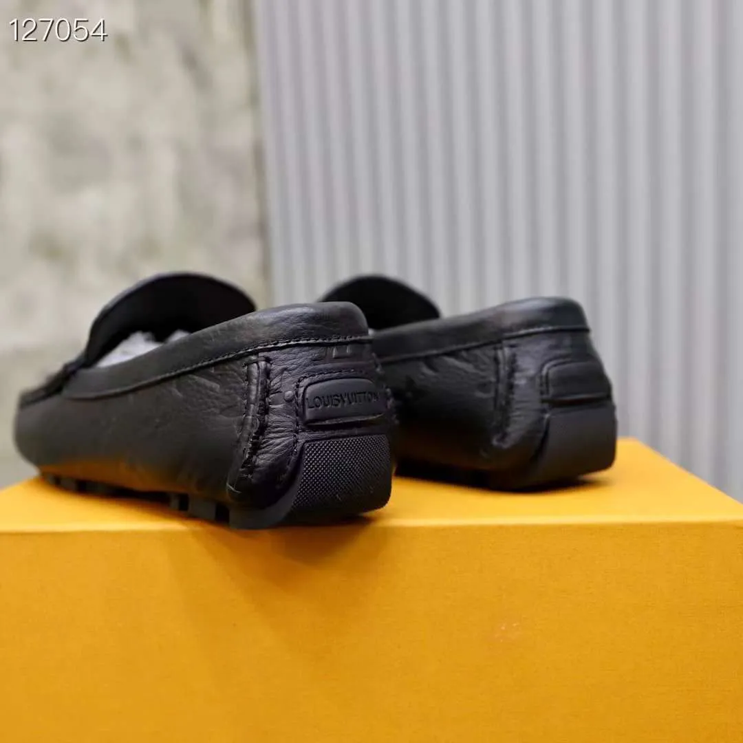 Elegant and Stylish  Branded Black Monogram Logo Loafers