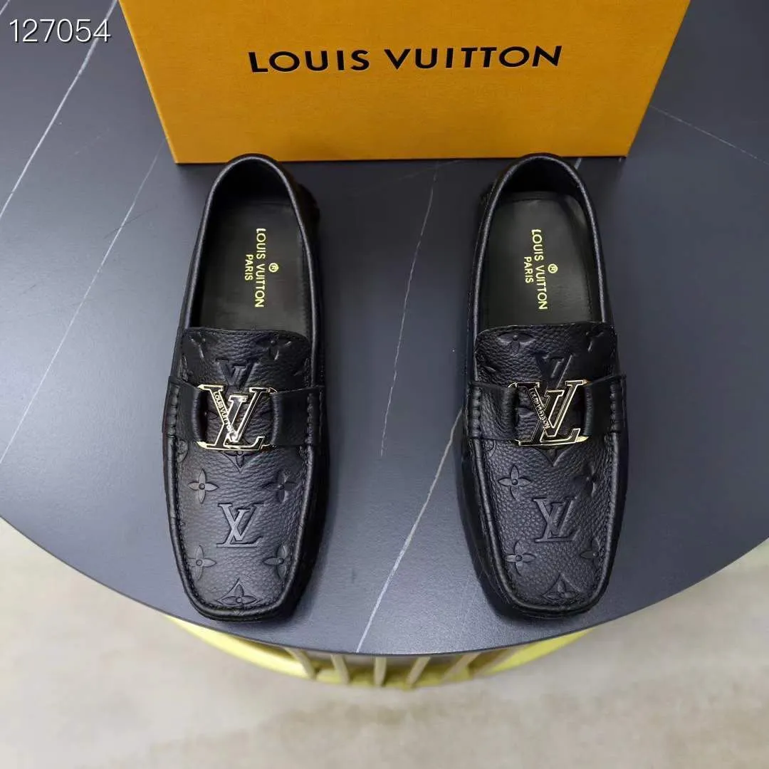 Elegant and Stylish  Branded Black Monogram Logo Loafers