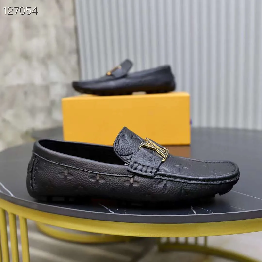 Elegant and Stylish  Branded Black Monogram Logo Loafers