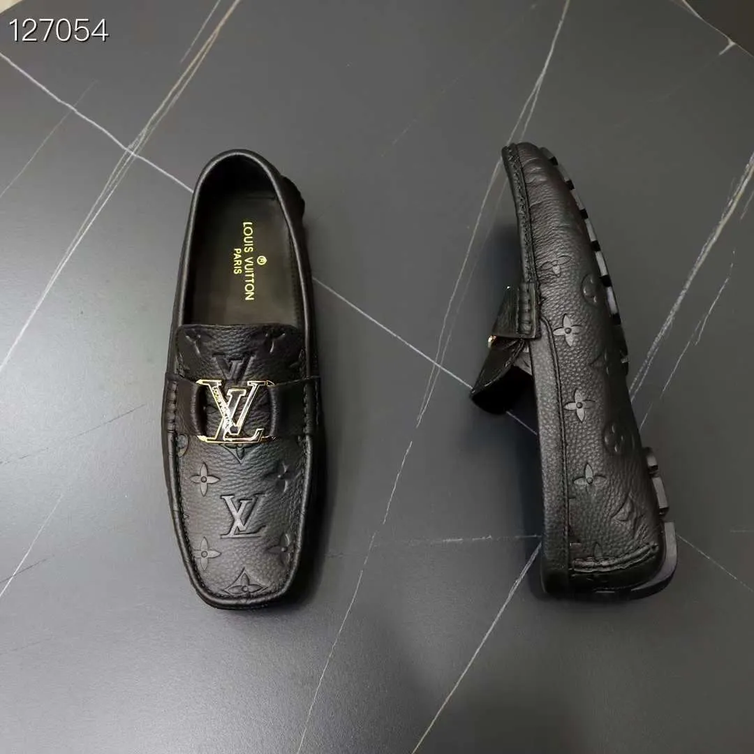 Elegant and Stylish  Branded Black Monogram Logo Loafers