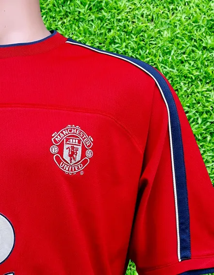 ENGLISH PREMIER MANCHESTER UNITED FC 2000-2002 FA PREMIER LEAGUE CHAMPION UMBRO PRO-TRAINING JERSEY SHIRT LARGE