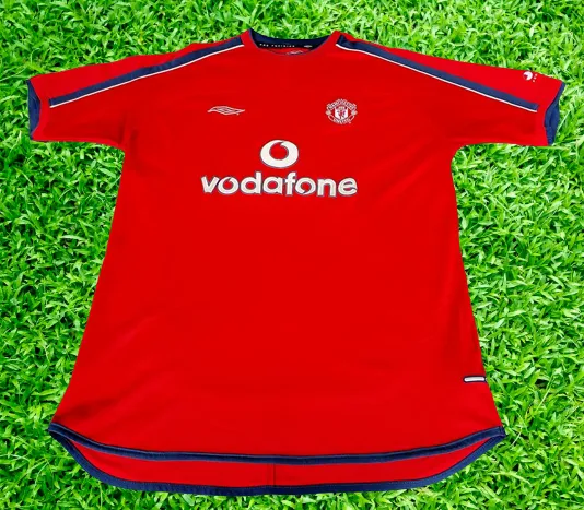 ENGLISH PREMIER MANCHESTER UNITED FC 2000-2002 FA PREMIER LEAGUE CHAMPION UMBRO PRO-TRAINING JERSEY SHIRT LARGE